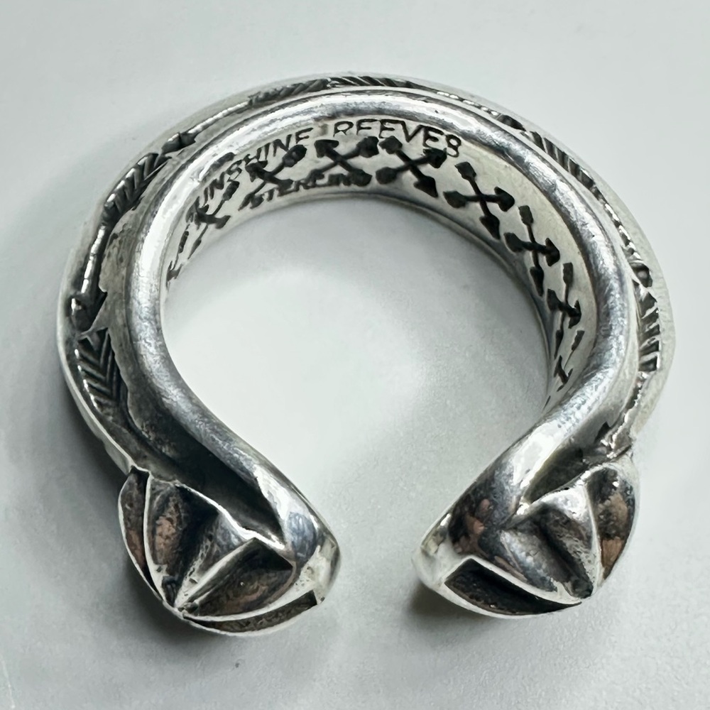 Sunshine Reeves Open Horseshoe Ring Arrows, Stars 925 Sterling Silver - Picture 8 of 11